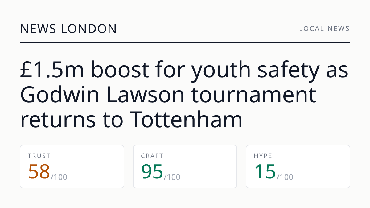 £1.5m boost for youth safety as Godwin Lawson tournament returns to Tottenham
