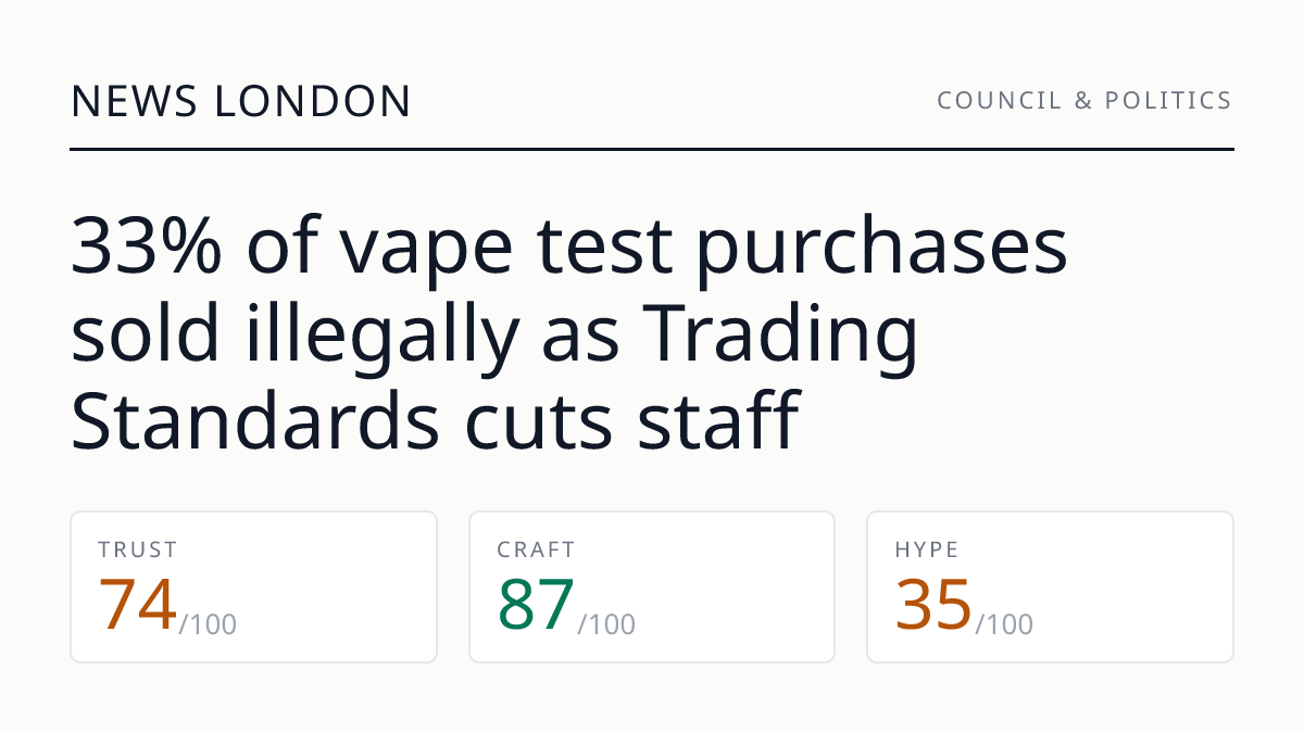 33% of vape test purchases sold illegally as Trading Standards cuts staff