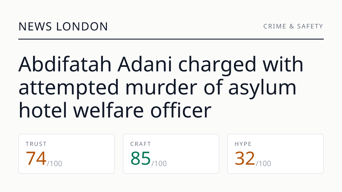 Abdifatah Adani charged with attempted murder of asylum hotel welfare officer
