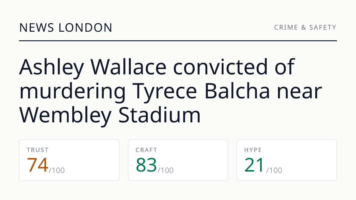 Ashley Wallace convicted of murdering Tyrece Balcha near Wembley Stadium