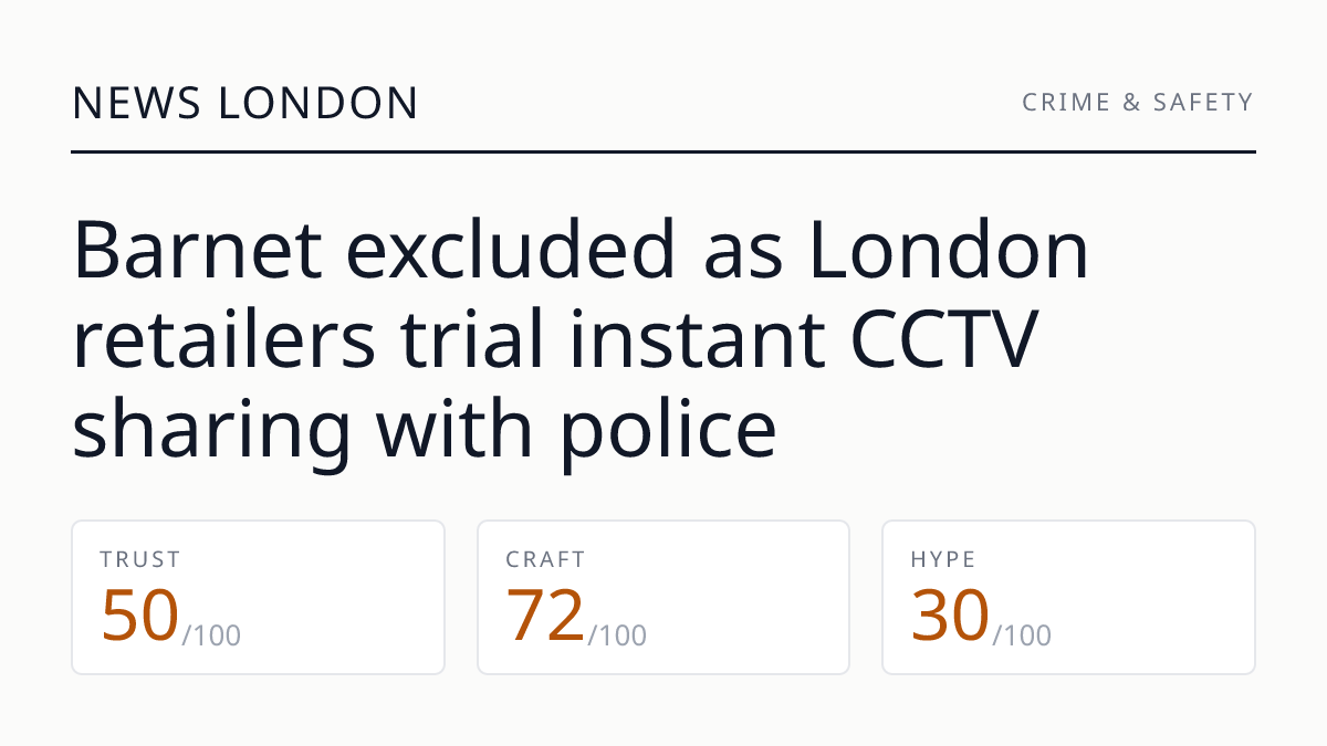 Barnet excluded as London retailers trial instant CCTV sharing with police