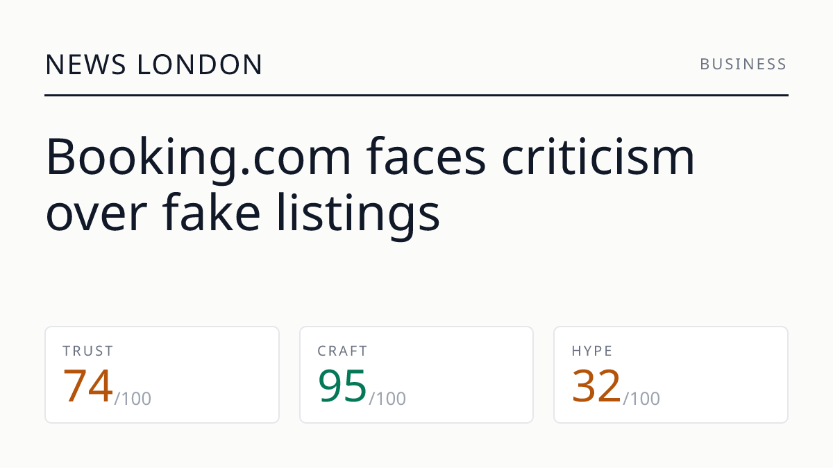 Booking.com faces criticism over fake listings