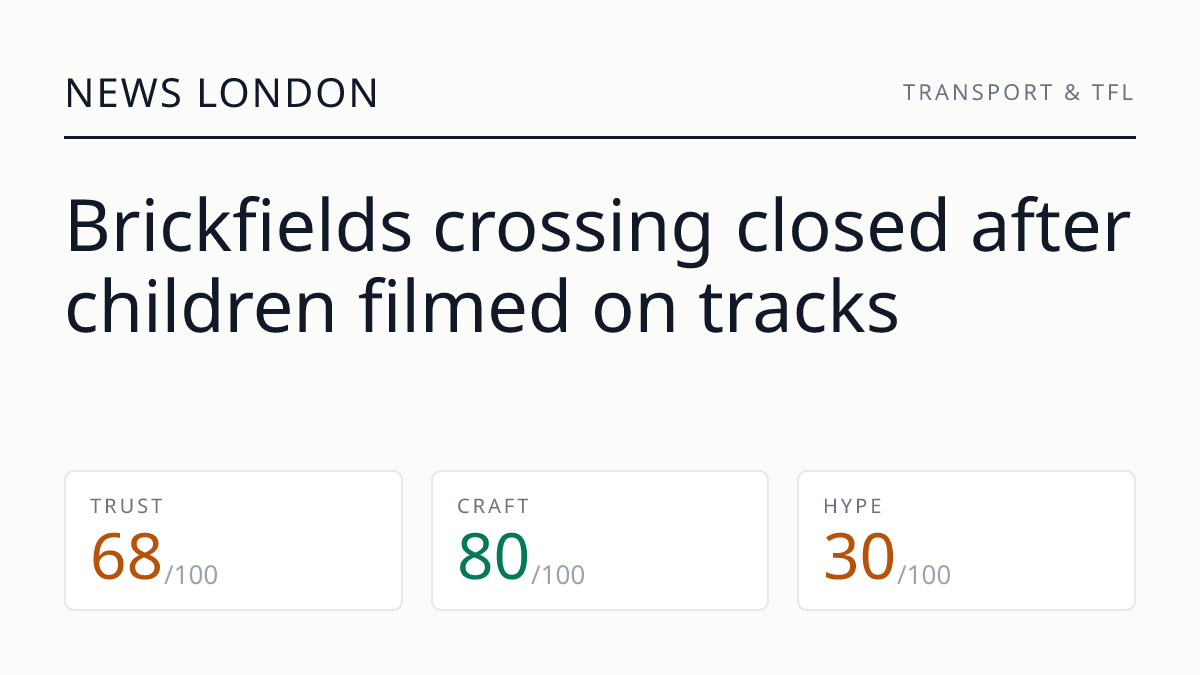 Brickfields crossing closed after children filmed on tracks