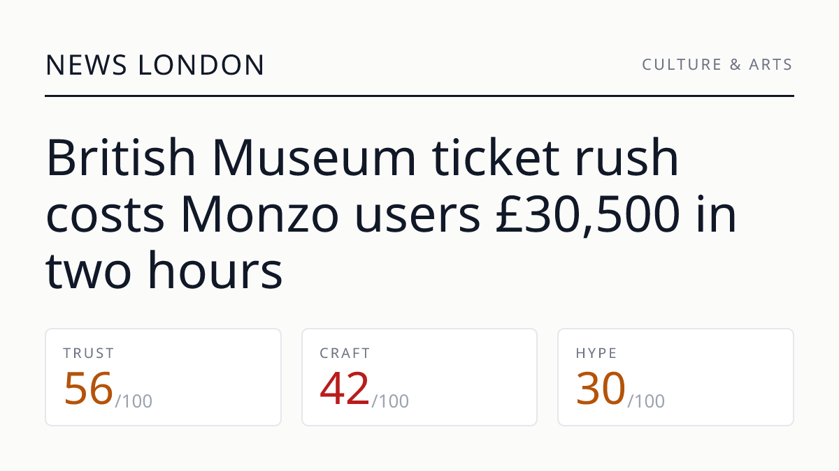 British Museum ticket rush costs Monzo users £30,500 in two hours