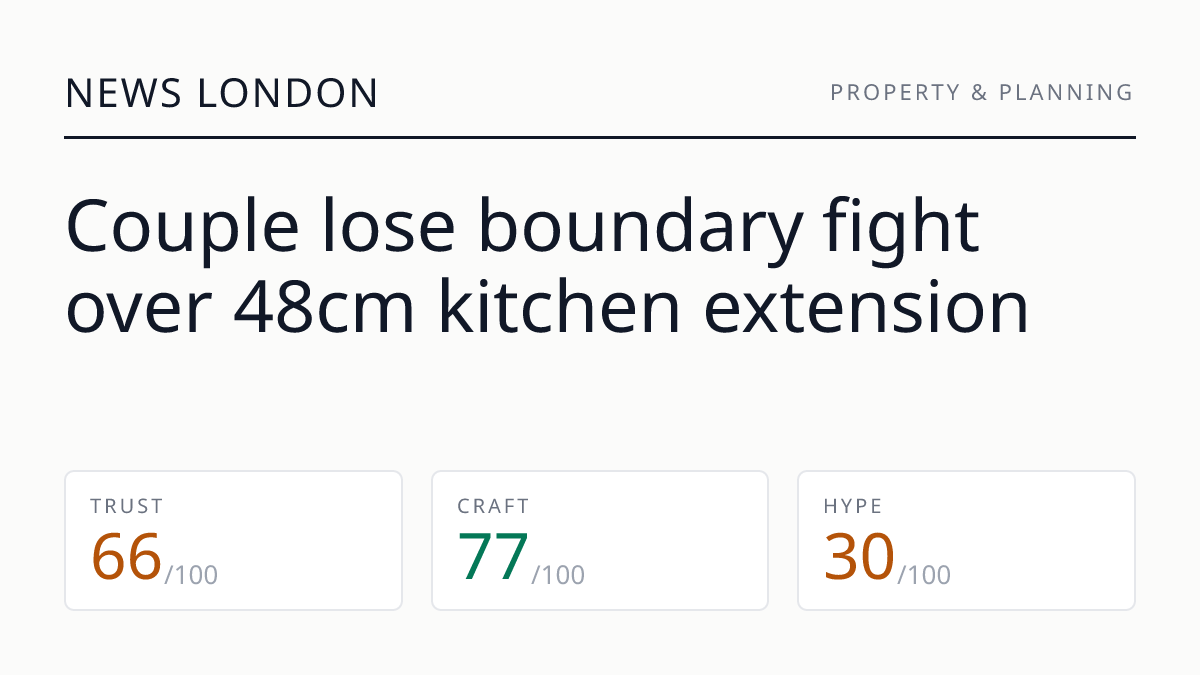 Couple lose boundary fight over 48cm kitchen extension