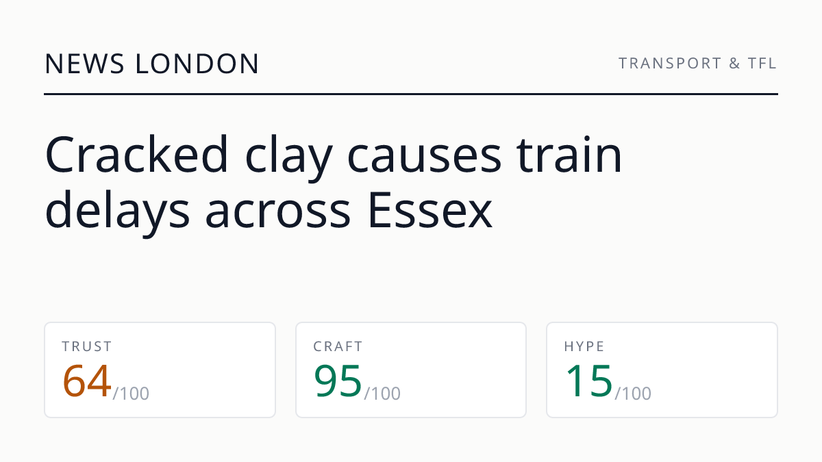 Cracked clay causes train delays across Essex