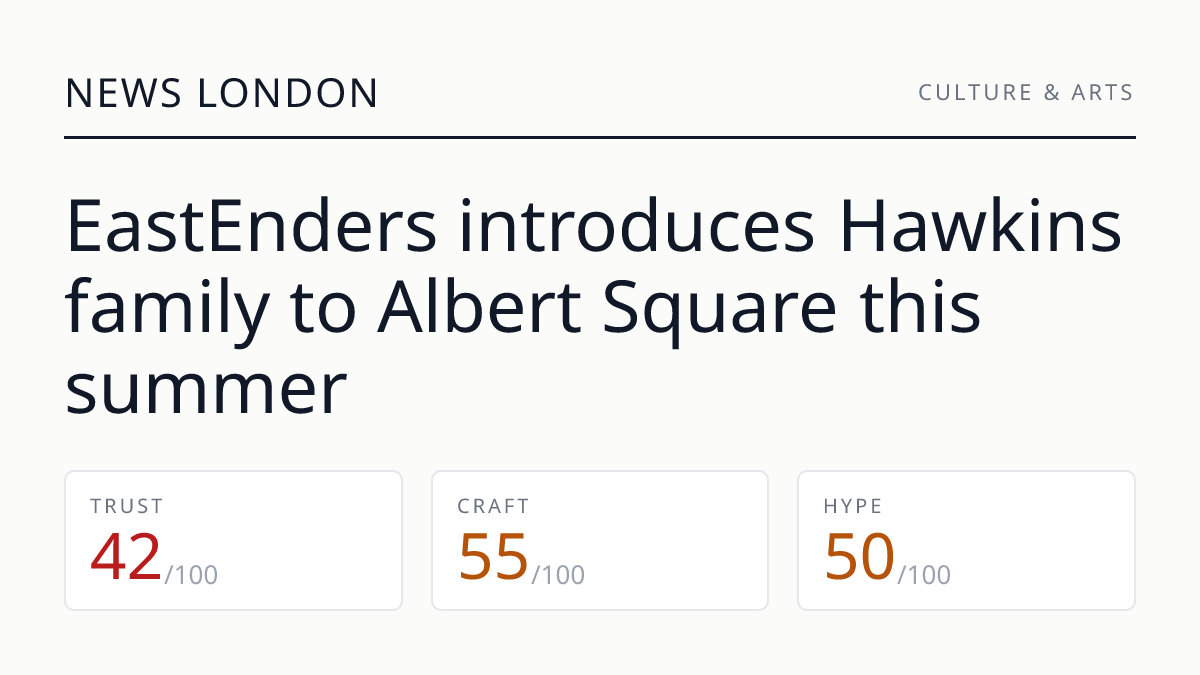 EastEnders introduces Hawkins family to Albert Square this summer