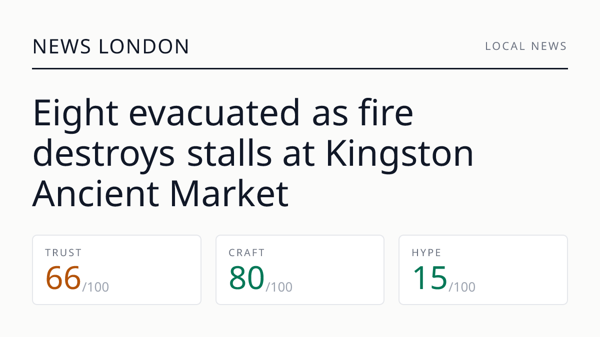 Eight evacuated as fire destroys stalls at Kingston Ancient Market