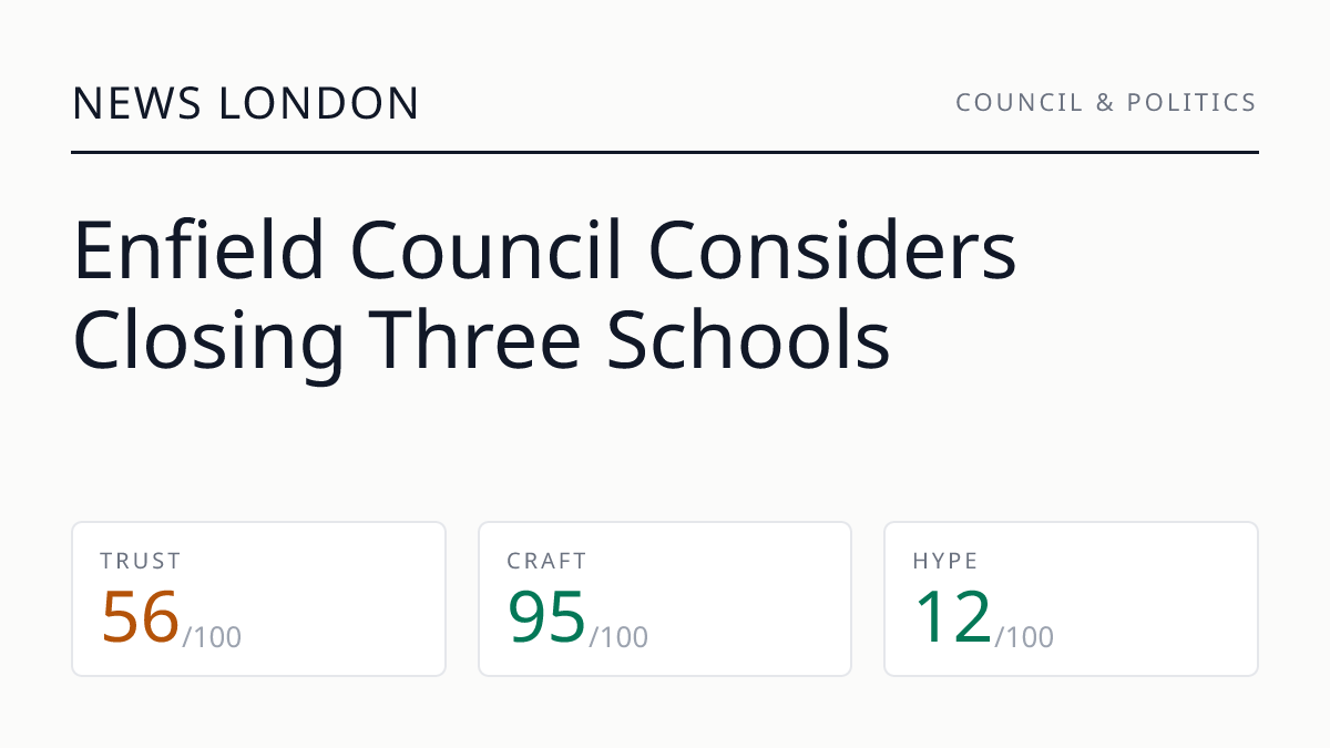 Enfield Council Considers Closing Three Schools