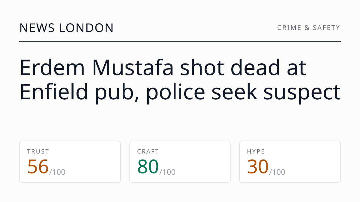 Erdem Mustafa shot dead at Enfield pub, police seek suspect