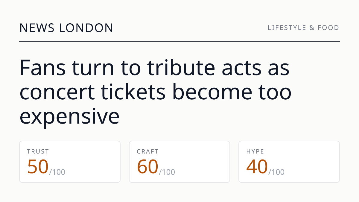 Fans turn to tribute acts as concert tickets become too expensive