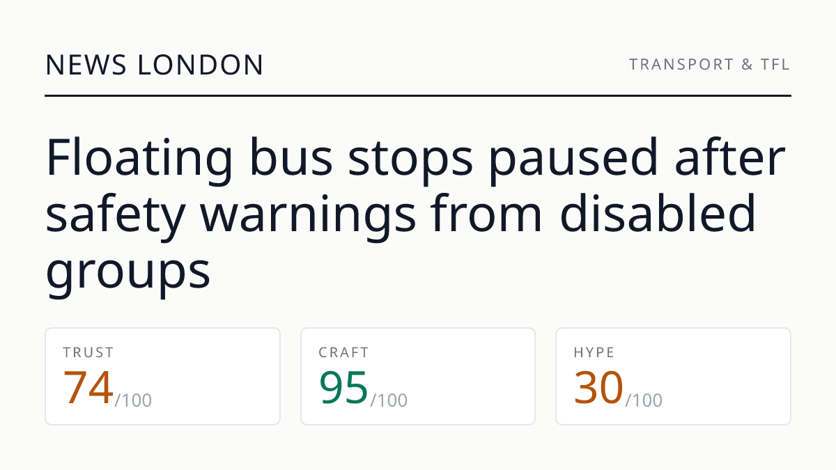 Floating bus stops paused after safety warnings from disabled groups