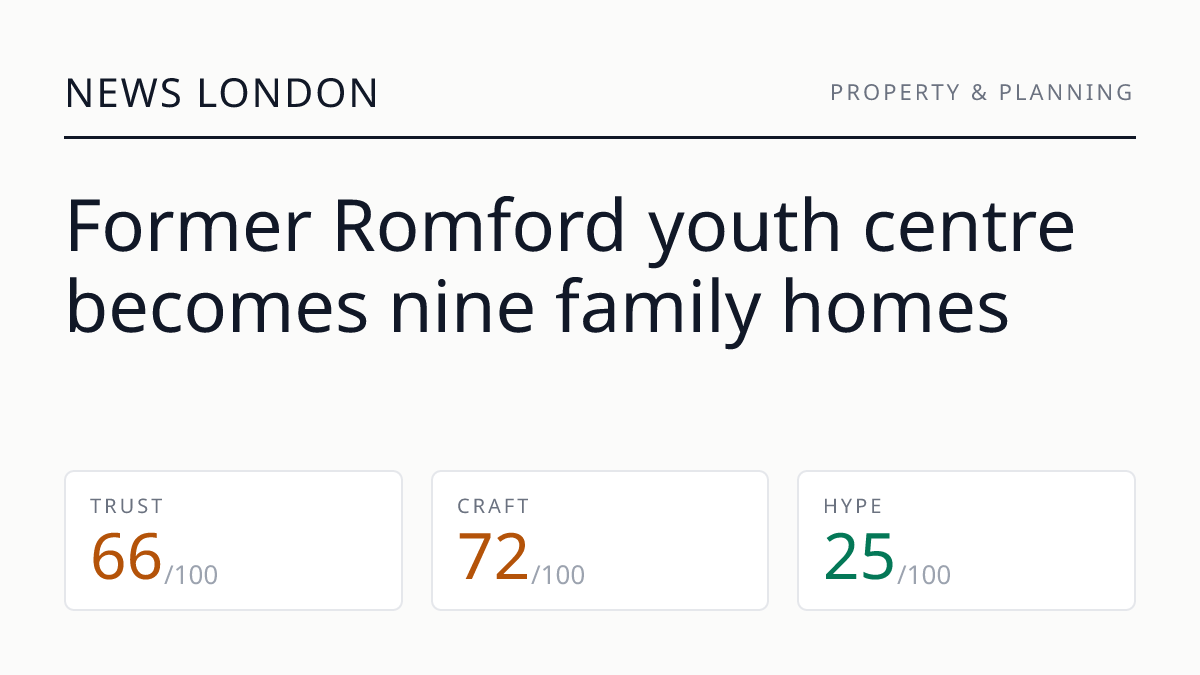 Former Romford youth centre becomes nine family homes