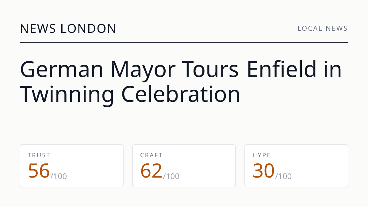 German Mayor Tours Enfield in Twinning Celebration