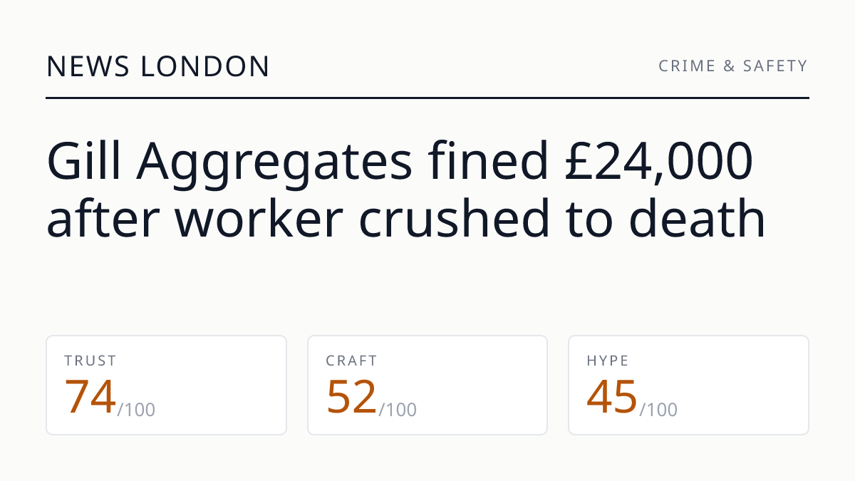 Gill Aggregates fined £24,000 after worker crushed to death