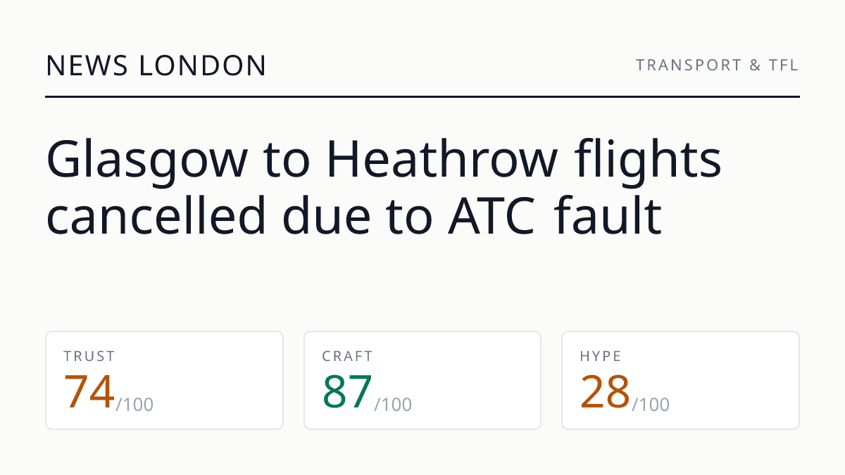 Glasgow to Heathrow flights cancelled due to ATC fault