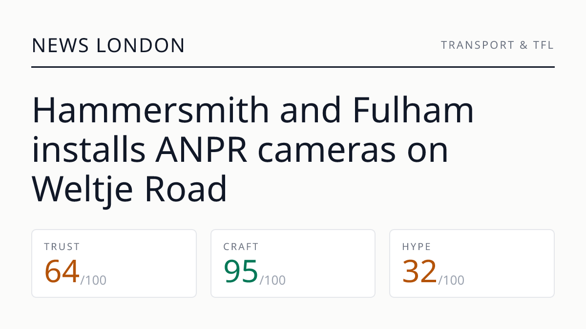 Hammersmith and Fulham installs ANPR cameras on Weltje Road