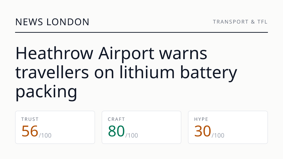 Heathrow Airport warns travellers on lithium battery packing