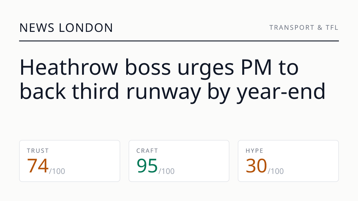 Heathrow boss urges PM to back third runway by year-end
