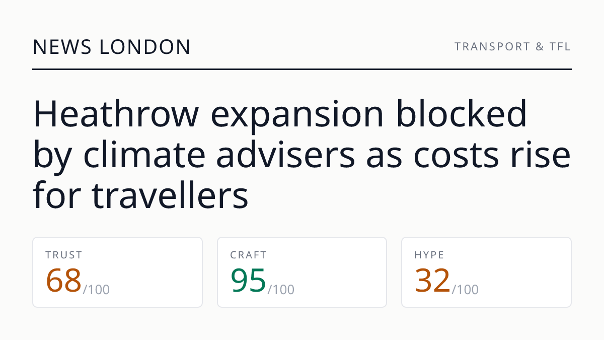 Heathrow expansion blocked by climate advisers as costs rise for travellers