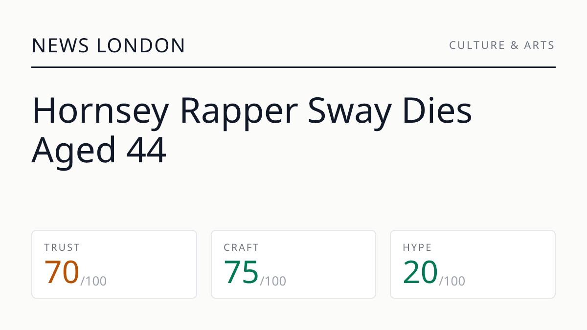 Hornsey Rapper Sway Dies Aged 44