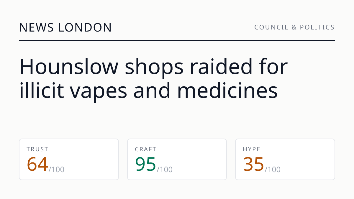 Hounslow shops raided for illicit vapes and medicines