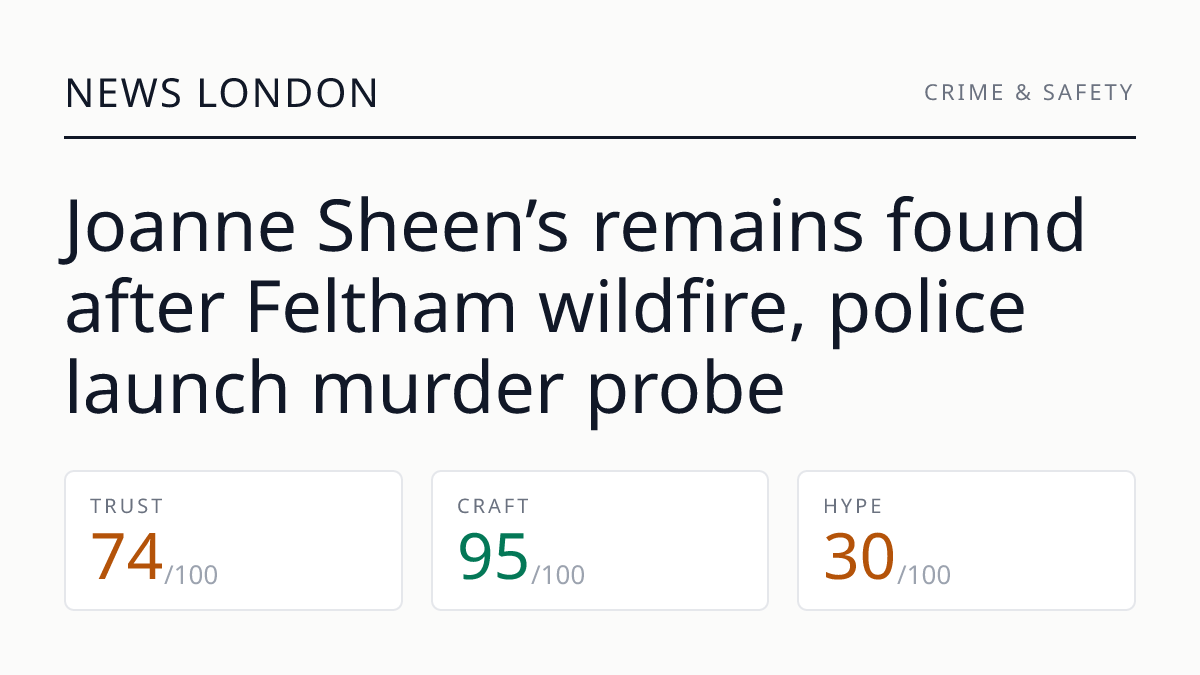 Joanne Sheen’s remains found after Feltham wildfire, police launch murder probe