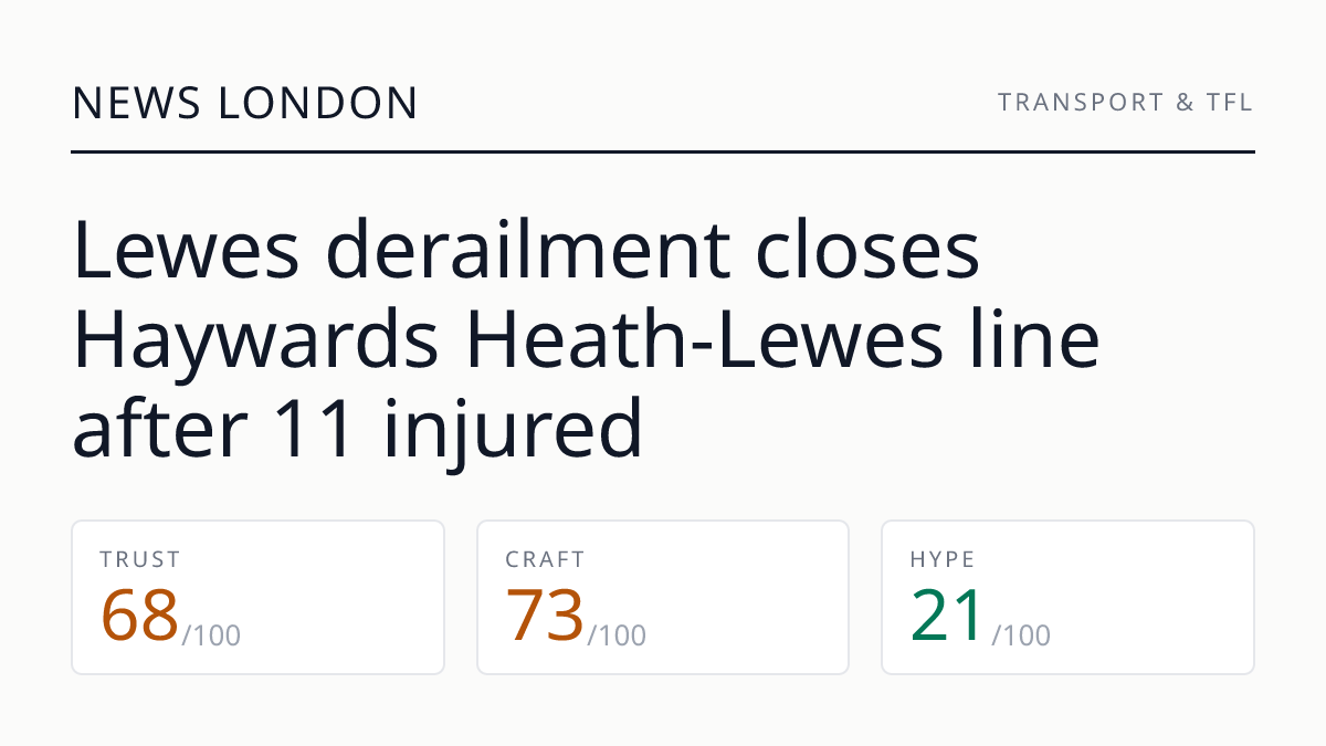 Lewes derailment closes Haywards Heath-Lewes line after 11 injured