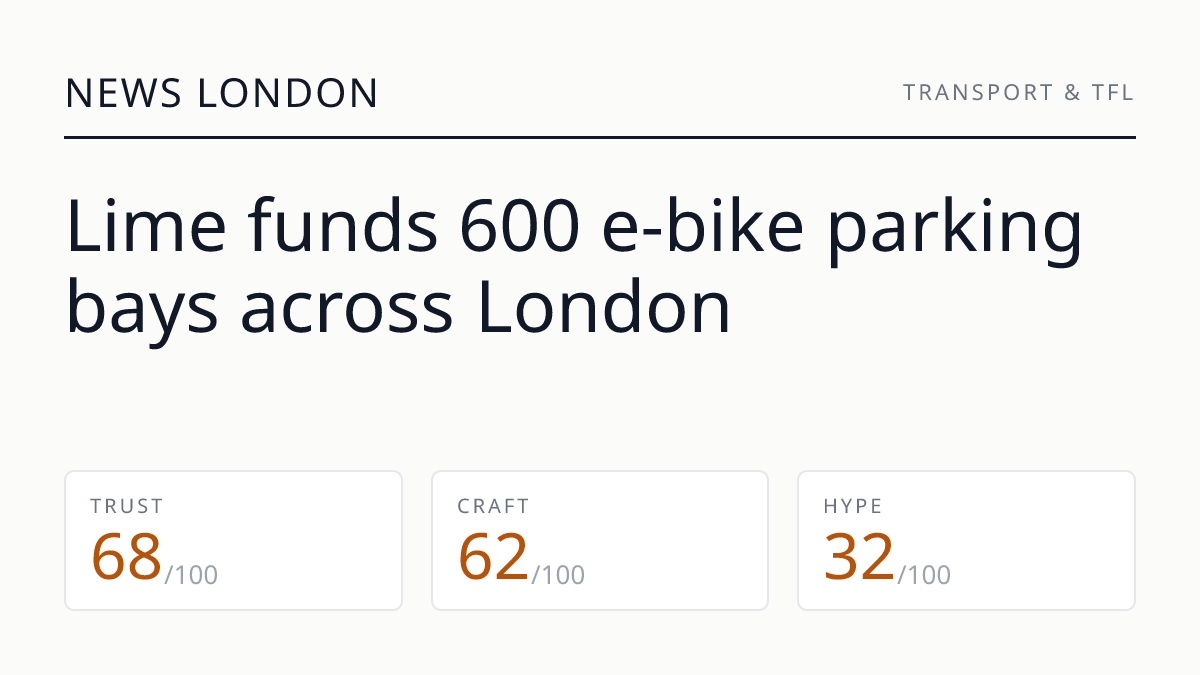 Lime funds 600 e-bike parking bays across London