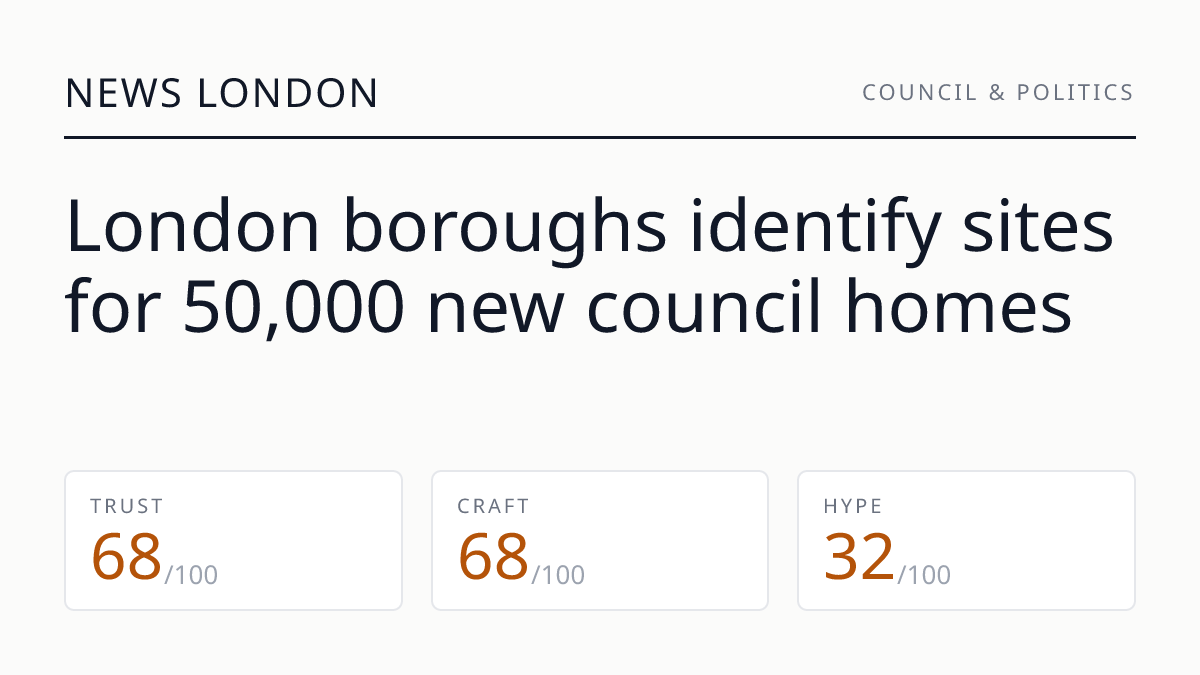 London boroughs identify sites for 50,000 new council homes