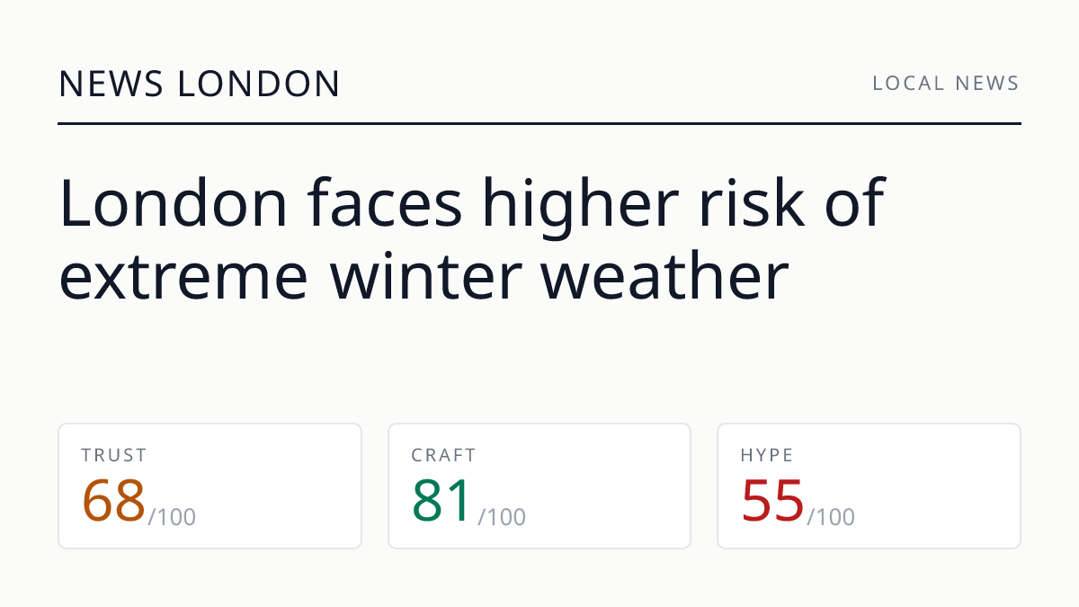 London faces higher risk of extreme winter weather