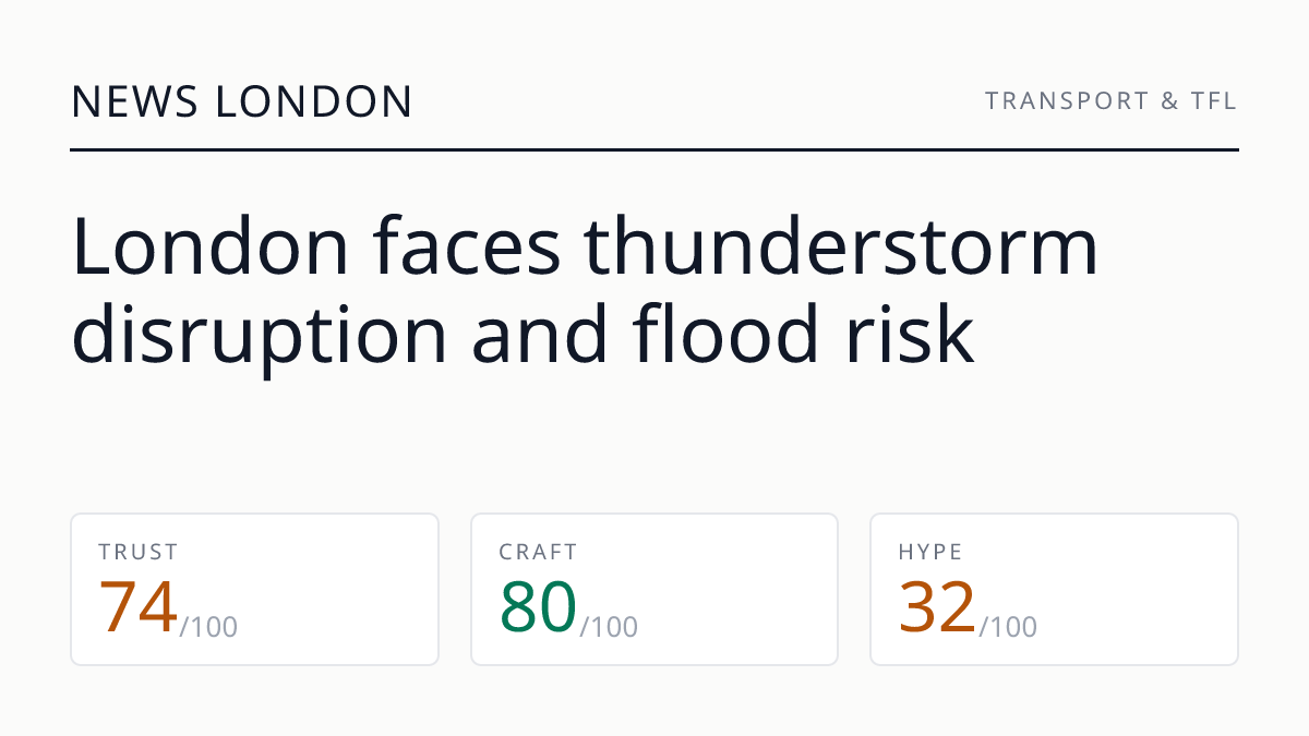 London faces thunderstorm disruption and flood risk