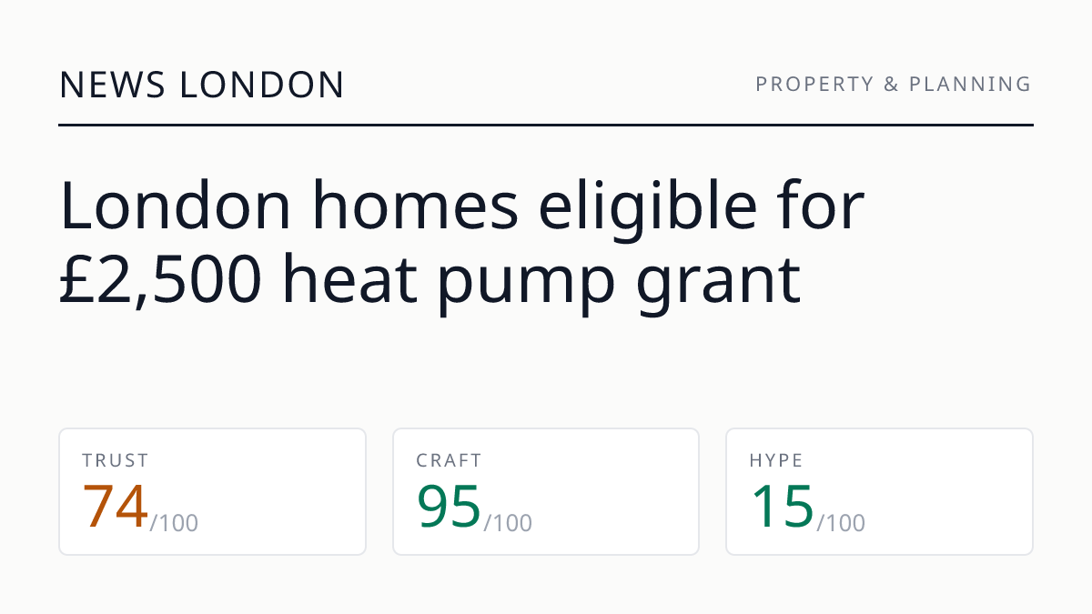 London homes eligible for £2,500 heat pump grant