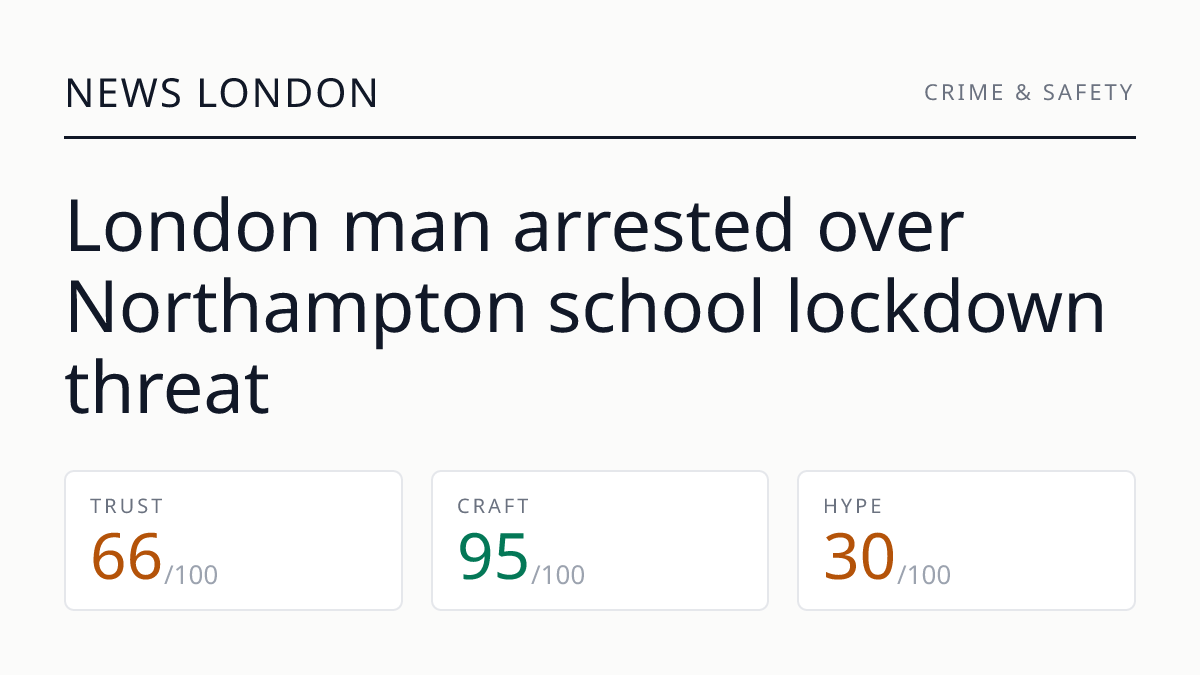 London man arrested over Northampton school lockdown threat