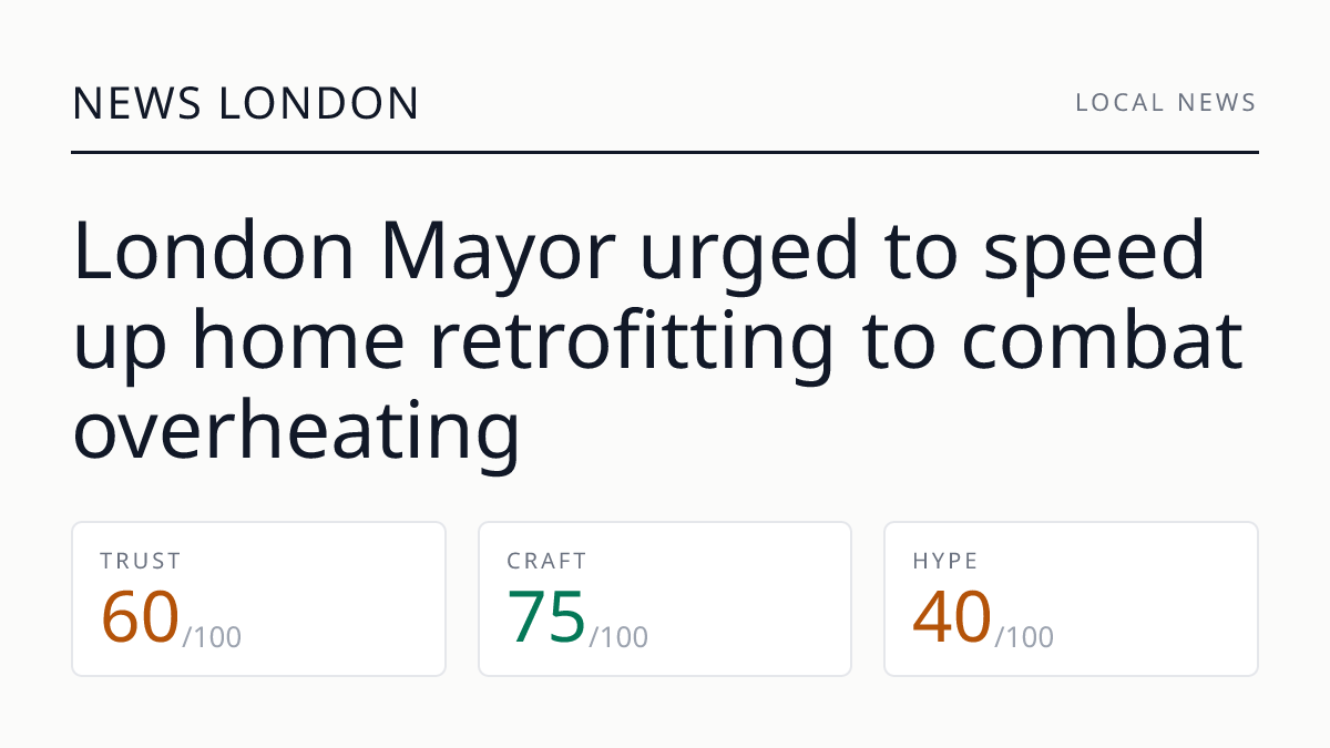 London Mayor urged to speed up home retrofitting to combat overheating