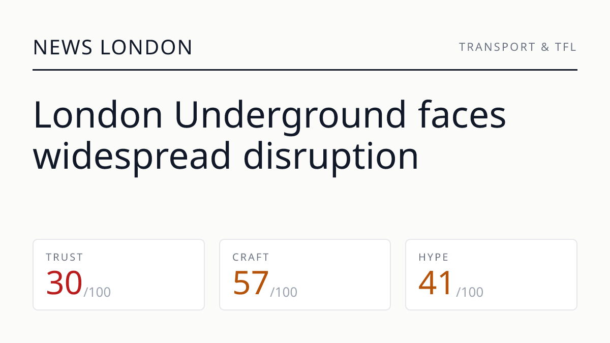 London Underground faces widespread disruption