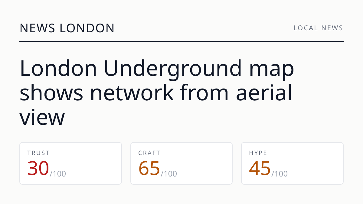 London Underground map shows network from aerial view