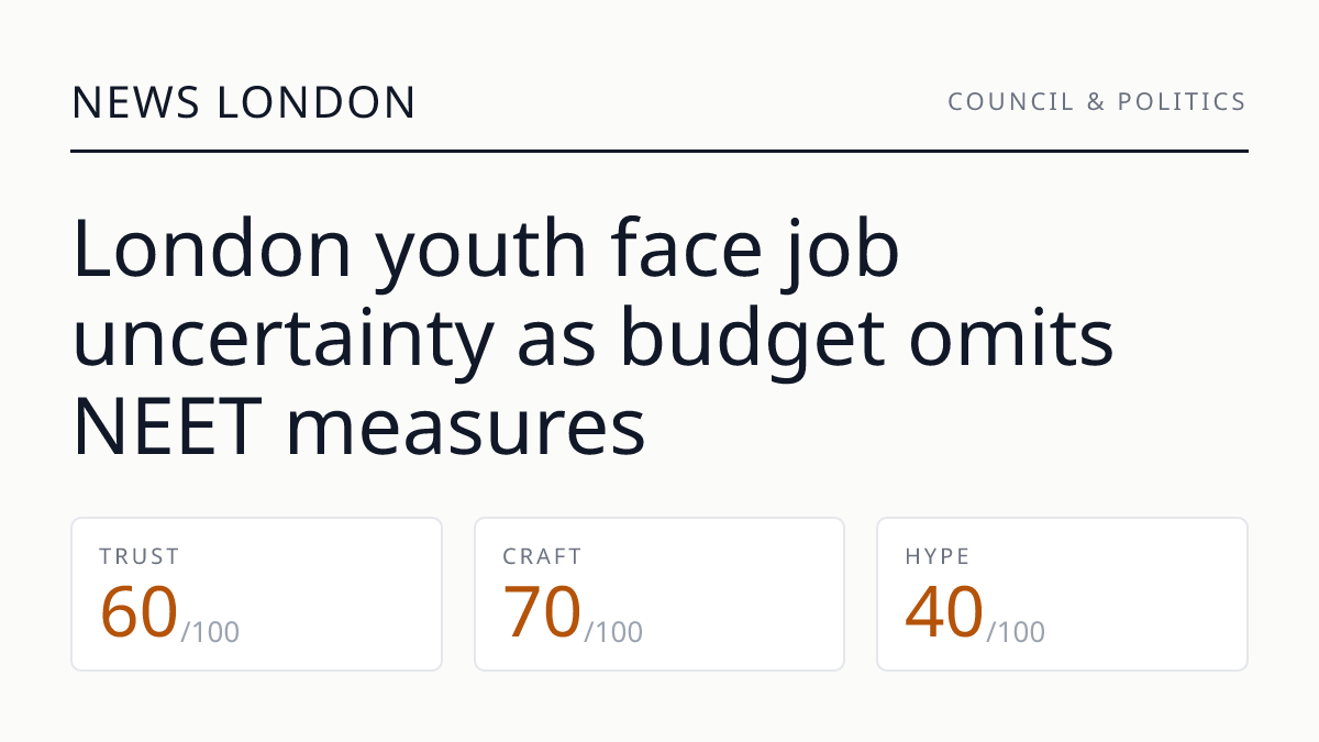 London youth face job uncertainty as budget omits NEET measures