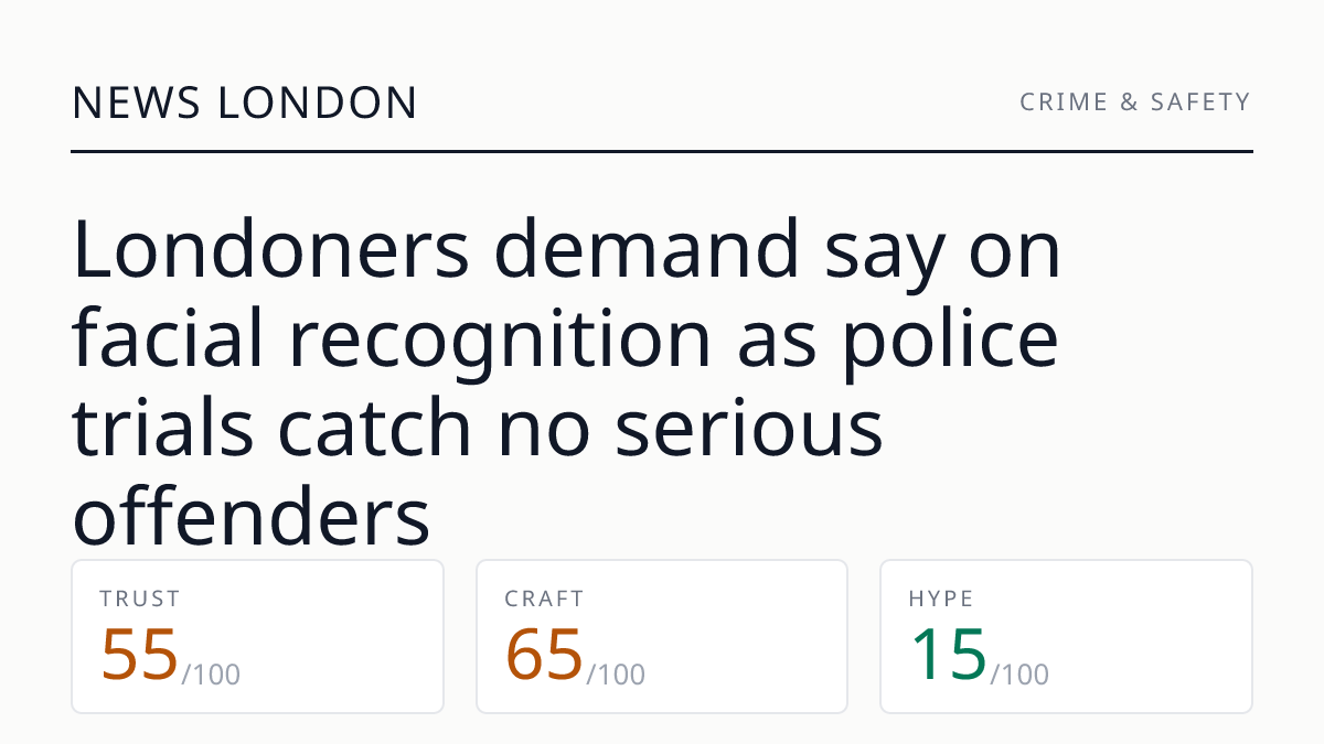 Londoners demand say on facial recognition as police trials catch no serious offenders