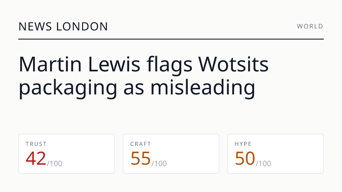 Martin Lewis flags Wotsits packaging as misleading