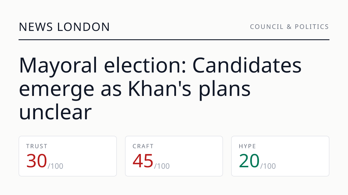 Mayoral election: Candidates emerge as Khan's plans unclear