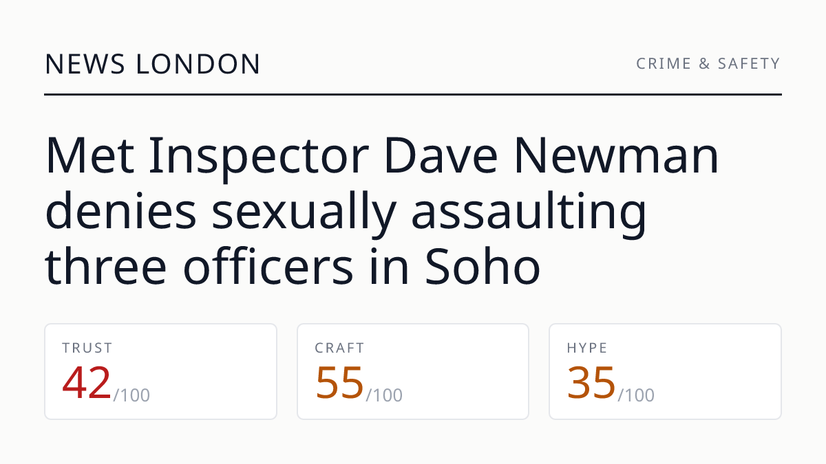 Met Inspector Dave Newman denies sexually assaulting three officers in Soho