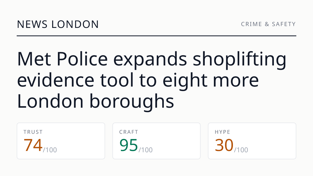 Met Police expands shoplifting evidence tool to eight more London boroughs