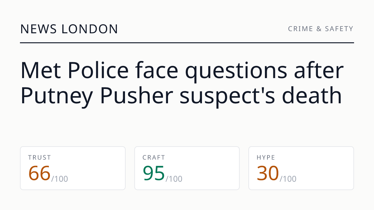 Met Police face questions after Putney Pusher suspect's death