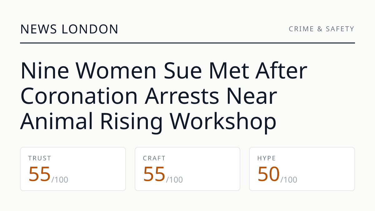 Nine Women Sue Met After Coronation Arrests Near Animal Rising Workshop