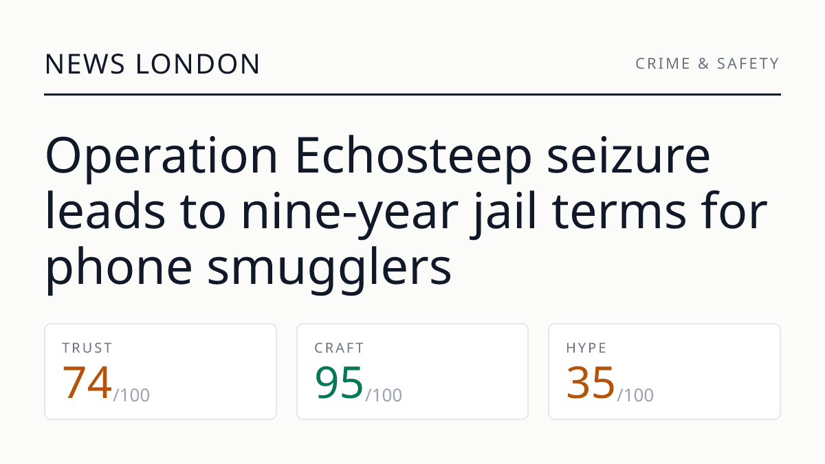 Operation Echosteep seizure leads to nine‑year jail terms for phone smugglers
