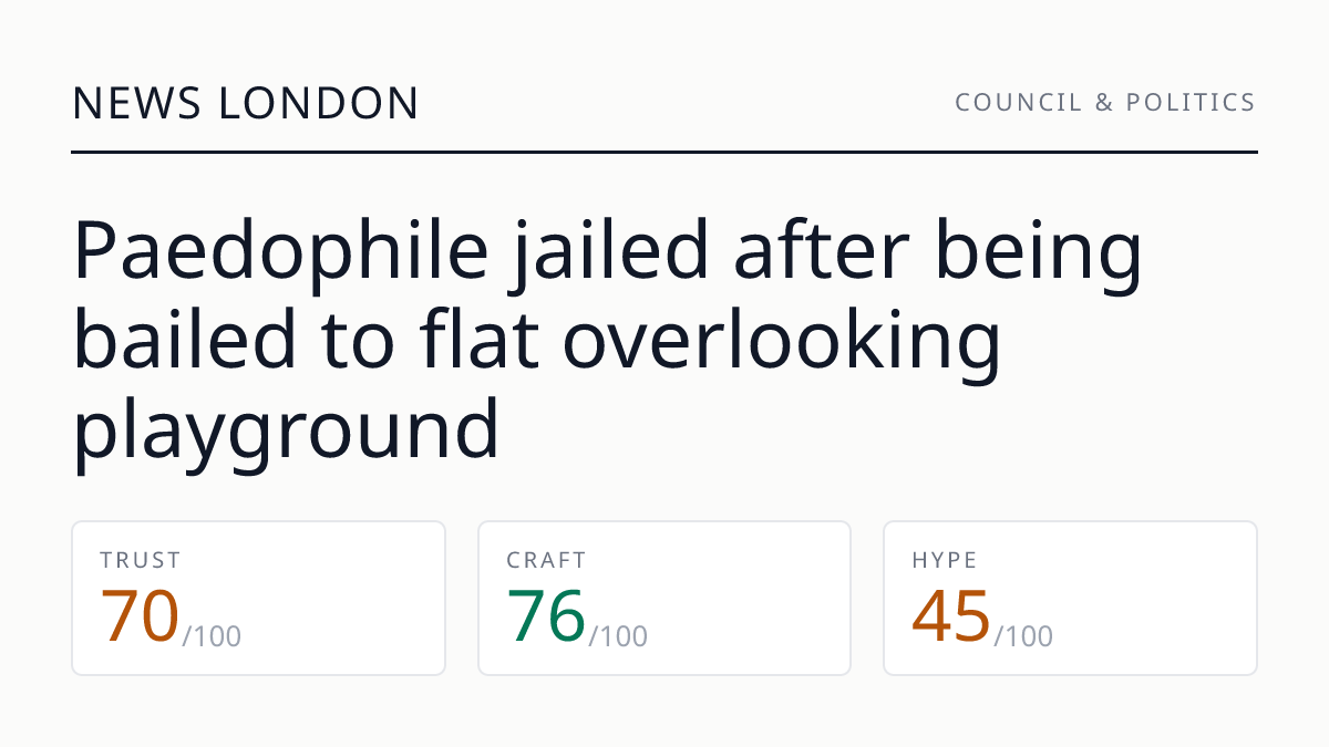 Paedophile jailed after being bailed to flat overlooking playground