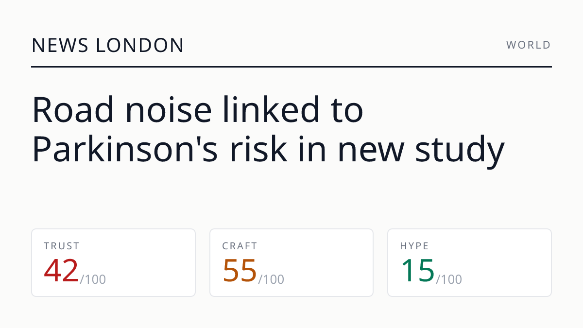 Road noise linked to Parkinson's risk in new study