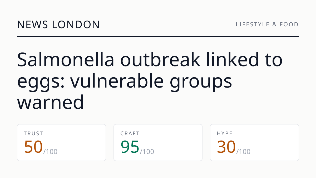 Salmonella outbreak linked to eggs: vulnerable groups warned