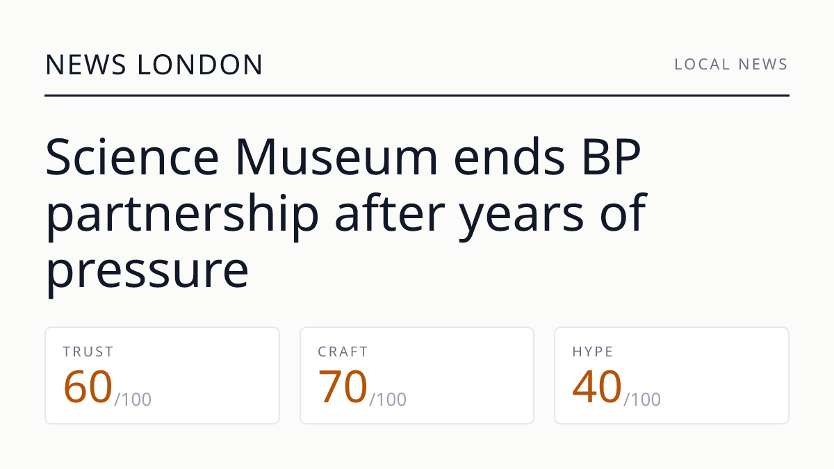 Science Museum ends BP partnership after years of pressure